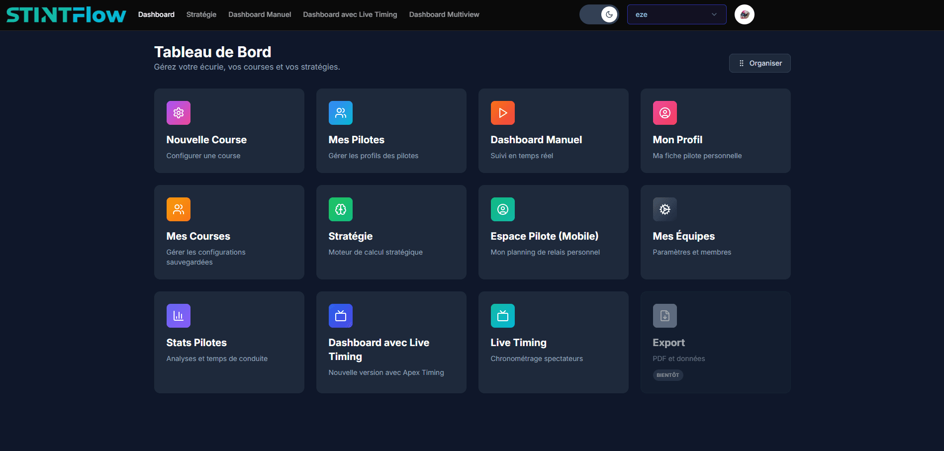 Dashboard personnalisable